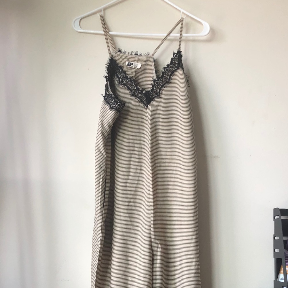 Striped Lace Jumpsuit